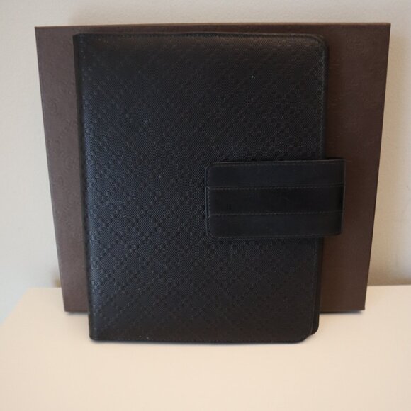 GUCCI Hilary Lux Diamante iPad Case Black Leather - Picture 3 of 7